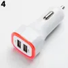 LED dubbla USB -port 2.1A Fast Car Charger Adapter för iPhone iPad Samsung Galaxy S20 S10 Huawei Xiaomi -telefoner