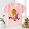 Print cartoon babykleding patroon t -shirt jongens en meisjes zacht wit shirt vreemde zomer modestijl op kinderen 220620