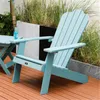 US -Aktien! Adirondack Stuhl Hinterhof Möbel gestrichene Sitzgelegenheiten mit Tassenhalter für Rasen im Freien Terrasse Deck Garten Veranda Rasenmöbel Bänke