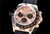 ZP Factory Custom Swiss Cal Watch Movement Men's 116515LN Rose Gold Cosmograph Chocolate Oysterflex Designer Strap 116515 Su308S