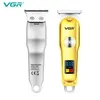 VGR Brand Professional Hair Clipper Man LCD Оригинальная машина T9 All Metal v 290 Trimmer Beard Haircut Hairresser Check Personal 220712