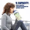 2022 جديد المحمولة مصغرة عصير عصير صانع زجاجة المياه ذات الاستخدام المزدوج للرياضة في الهواء الطلق USB قابلة للشحن BPA الحرة ميني خلاط 1L