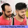 Durable Thin System Natural European Toupee PU Hair Replacement For Men Wig V Looped Pure Handmade Ever Beauty238t