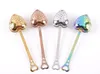 UPS Stainless Strainer Heart Shaped Tea Infusers Teas Tools Teas Filter Reusable Mesh Ball Spoon Steeper Handle Shower Spoons4521172