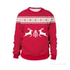 Suéteres masculinos Mulheres Mulheres Ugly Christmas Sweater Pullover Crew Neck Neck Sweweweathirts 3D Funny Impressed Reindeer Jumpers Topsmen's Olga22