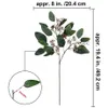 6 pièces fausses graines d'eucalyptus feuille de verdure artificielle feuille artificielle tiges de printemps vertes pour les arrangements floraux188E292m7923501