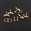 Stud 9/26Pc Crystal Cartilage Earring Set Fashion Heart Tragus Piercing Earrings Hoop Bulk EarringsStudStud