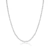 Kedjor Sterling Silver 2mm 16/18/20/22/24 Inch Twist Rope Chain Halsband för kvinnliga män Fashion Jewelry Giftchains