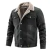 Jackets masculinos Men Winter Jean Outerwear Plus Velvet Warm Denim Casacos de lã de tamanho grande de lã mais espessa e de caldeiras