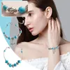 Bangle ketting voor vrouwen mode sieraden persoonlijkheid vintage turquoise armband zilver gegraveerde gehamerde hoepelsbangle inte22