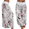 Femmes Dames Mode Casual Style Indien Pantalon Floral Baggy Lâche Confortable Longue Taille Haute Harem Pantalon 220726