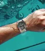 Luxury Automatic Watch Men Stainls Steel Waterproof Dive Watch Busins Mechanical Watch