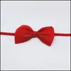 Bow Ties Fashion Accessories Dog Cat Pet Neck Kids Supplies Headdress Adjustable Children Solid Color Bowtie Acc Dhc0W