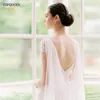 Avvolge Giacche G41 Mantelle da sposa Sexy Decorazione inversa Scialle Bolero per abito Abito Mantello e Velo lungo da sposa 3M 3MWraps