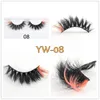 False Eyelashes Asiteo Colored Lashes Natrual Wispy Fluffy Mink Color Makeup Colorful Pink Red Long Thick
