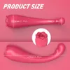 Vibromasseur Rose Double tête, stimulateur de clitoris, point G, jouets sexy, outil pour couples adultes, ventouse de mamelon, vibrateur de langue, masturbateur