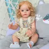 NPK 55CM Ganzkörper-Silikon-Reborn-Kleinkind-Mädchen Prinzessin SueSue Handdetaillierte Bemalung mit verwurzeltem Haar, wasserdichtes Spielzeug für Mädchen 220707