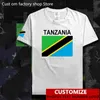 Tanzania Tanzanian Country Flag T Shirt Free Custom Jersey DIY Numer Numer 100 Cotton T Shirts 220616