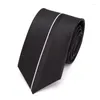 Bow Ties Mens Black Luxurious Necktie Formal Business Wedding Bowtit Fashion Jacquard 6cm For Dress Shirt Accessories Tie Fier22