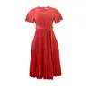 D135t 2022 Foreign Trade V-neck Ruffle Cross-Border plus Size Pleated African Mom Dress Europe and America Cross Border Dress