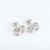 S925 prata charme flor forma brinco com diamante e não para mulheres casamento noivado jóias presente tem carimbo ps7577