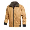 DIMUSI Men's Leather Jacket Fashion Winter Man Outwear Windbreaker Biker Coats Casual Business Fleece Warm Jackets Mens Clothing 220816
