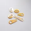 14k 18k Gold Plated Sterling Silver Lettering Tag Jewelry Connector Ending 8-Word Buckle Piece DIY Accessories