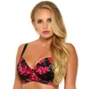 Roupa interior feminina sutiã bralette peito grande push up sexy renda e impressão alta lingerie 3/4 copo plus size D-DD-DDD-E-F-G 32 - 220519