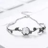 Charm Bracelets 925 Stamp Plum Blossom Crystals Bracelet For Women Retro Chain Bangle Fashion Wedding Party Jewelry Gift Kent22