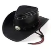 Classiques de haute qualité cristal rétro cuir Cappello Cowboy Chapeau hommes femmes Sunhat Homme Chapeau Western Vintage casquette 220813gx4994351