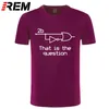 Rem summer grappig om of niet elektrisch ingenieur T-shirt katoen korte mouw t-shirt 220325