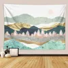 Sunset Mountain Tree Wall Carpet Abstract Carpet Forest Landscape Photo Hippie Tapiz Wall Hanging Boho Decor Room Decoration J220804