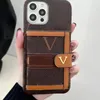 Designer Phone Cases For IPhone 14 Pro Max 11 12 13 Promax Xr phone case with card pocket Protection Shell Cover Brown Wallet Phonecase g