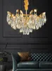 Moderne luxueuze K9 Crystal Kroonluiers Lichten Licht Led Led American Elegant Design Chandelier European Art Deco Shining Hanging Lampen Home Indoor Lighting D100cm