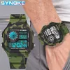 SYNOKE Mens Digitale Horloge Mode Camouflage Militaire Horloge Waterdicht Horloges Running Klok Relogio Masculino 220530