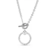 Womens s925 silverhängande halsband Passar Pandora Luxury Designer Love Heart Smycken med ask