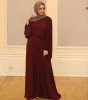 Vêtements ethniques Abaya Robe de grande taille à manches longues grande taille à lacets robes musulmanes