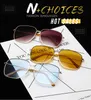 النظارات الشمسية أزياء Zonnebril Dames Vintage Frame Aviation Metal Circle Design Outdoor Sun Glasses UV400