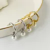 Hoop Huggie 1Pair 18K Gold 135 mm Cute Real925 Srebrna srebrna skorupa Pearl Loop Circing Earring Earcone Fiercid Charms CF28295387086