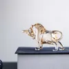 Champagne Crystal Bull figur Art Glass Animal Figure Statues Souvenir Sculpture Home Office Decor gåva för DadboyFriend5896786