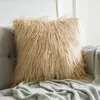 Cushion/Decorative Pillow 11cm Fluffy Wool Cushions Fur Cushion Soft Sofa Long Plush Bed Pillows Christmas Home Decor Room Throw PillowCushi