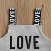 CITGEETT ZOMER KINDEREN GILL LOVE Letter Belt mouwloze vest tops denim gat lange broek kleding set outfits j220711