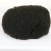 30MM Wave Human Hair Men's Toupee Hair Piece 1B and 1 Jet Black Color Full Swiss Lace Breath Indian Vrigin Raw Man Afro Wig