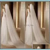 Other Festive Party Supplies Home Garden Ivory White 3 Meters Long Tle Wedding Accessories Bridal Veils Two Layers With Comb Drop Delivery