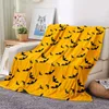 Coperte Coperta di flanella di Happy Halloween Cartoon per regalo Morbida camera da letto Tiro per pisolino Coperta colorata per ufficio Coperte