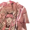 Vrouwen T-shirt Pastel Goth T-shirt Voor Vrouwen Meisje Harajuku Tshirt Fairycore Kleding Roze Anime Grafische Gothic Fairy Grunge dropship