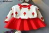 Melario Spring Children Zestawy odzieży Ice Cream Krute Pullover Sweter plisowany garnitur 2PCS Baby Girl