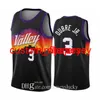 男性DevinBooker Deandreayton 3 Chris Paul 2020/21 City Basketball Jersey Black icon版