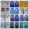 Vintage 2003-2004 Gilbert Arenas genaaid Bullets Basketball Jerseys Michael 23 Jorden Blue White Shirts NCAA North Carolina Tar Heels 15 Vince Carter Cole 2 Anthony