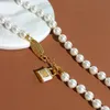 Anhänger Halsketten Punk Wind Modell der Perlenkette Emaille Weibliche Vivian Schlüsselbein Kettenschloss NecklacePendant